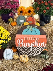  "Hello Pumpkin" - Hanging Sign